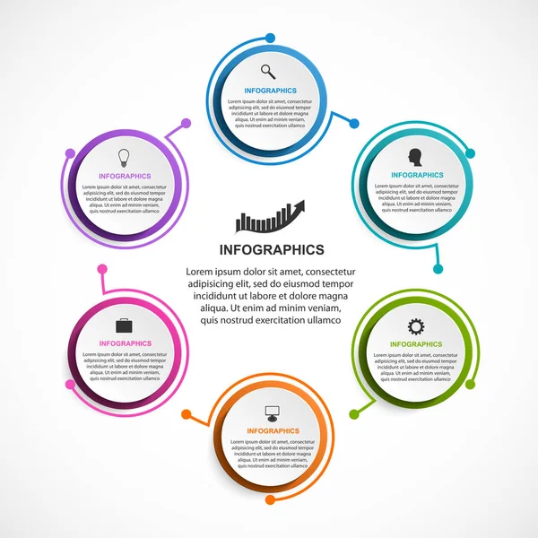 Abstrakte Optionen Infografik-Vorlage. Infografiken für Unternehmenspräsentationen oder Informationsbanner. — Stockvektor