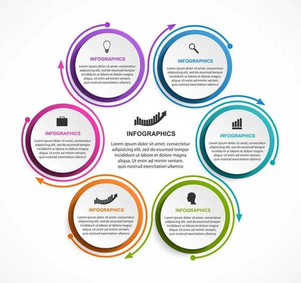 Abstrakte Optionen Infografik-Vorlage. Infografiken für Unternehmenspräsentationen oder Informationsbanner. — Stockvektor