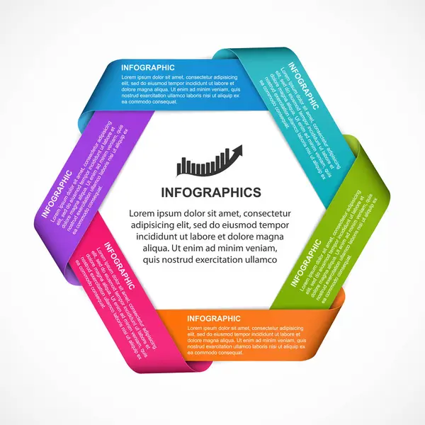 Modelo de infográficos de opções abstratas. Infográficos para apresentações de negócios ou banner de informações. — Vetor de Stock