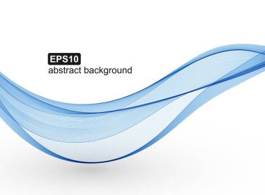 Vektör soyut mavi dalga arkaplanı.