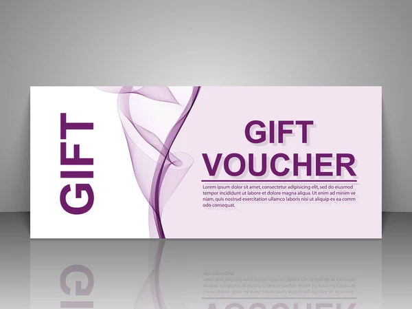 Gift voucher sjabloon. Wenskaart — Stockvector