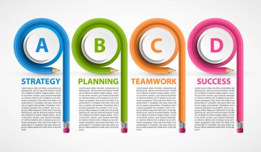 Kalem Infographics şablonu. İş sunumları veya bilgi başlığı için Infographics.