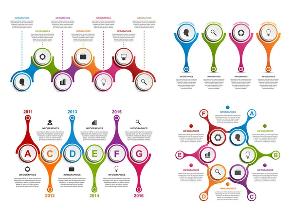 Samla infografik. Designelement. Infografik för företagspresentationer eller informationsbanner. — Stock vektor