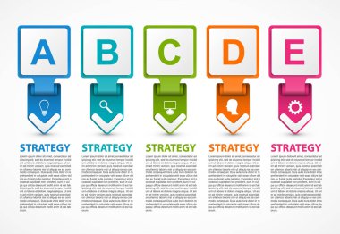 İş sunumları veya bilgi pankartları için bilgi şablonu.