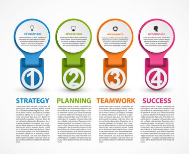 Soyut seçenekler bilgi grafikleri şablonu. İş sunumları veya bilgi afişi için bilgi grafikleri.