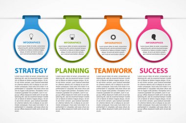 Soyut seçenekler bilgi grafikleri şablonu. İş sunumları veya bilgi afişi için bilgi grafikleri.
