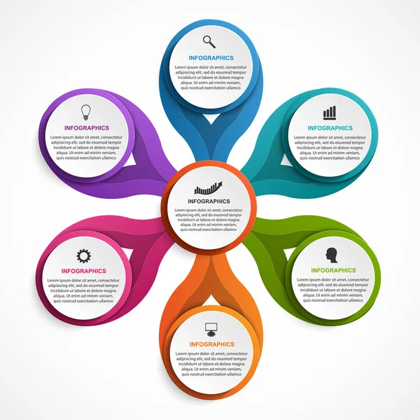 Abstrakcyjne opcje szablon infografiki. Infografika do prezentacji biznesowych lub baner informacyjny. — Wektor stockowy