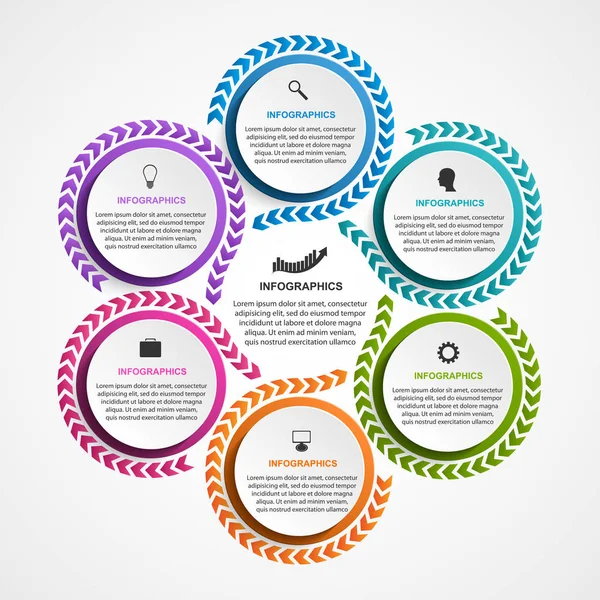 Plantilla de infografías de opciones abstractas. Infografías para presentaciones de negocios o banner informativo. — Vector de stock