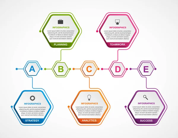 Plantilla de infografías de opciones abstractas. Infografías para presentaciones de negocios o banner informativo. — Vector de stock