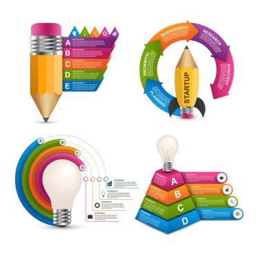 Koleksiyon bilgi grafikleri. Tasarım elemanları. İş sunumları veya bilgi afişi için bilgi grafikleri.