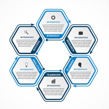 Soyut seçenekler bilgi grafikleri şablonu. İş sunumları veya bilgi afişi için bilgi grafikleri.
