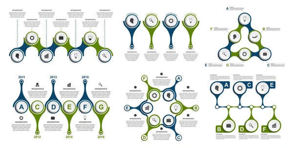 Collection infographics. Design elements. Infographics for business presentations or information banner. — Stock Vector