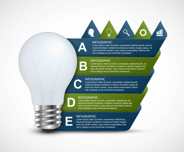 Options abstraites infographie modèle pour les présentations ou livret d'information. Illustration vectorielle . — Image vectorielle