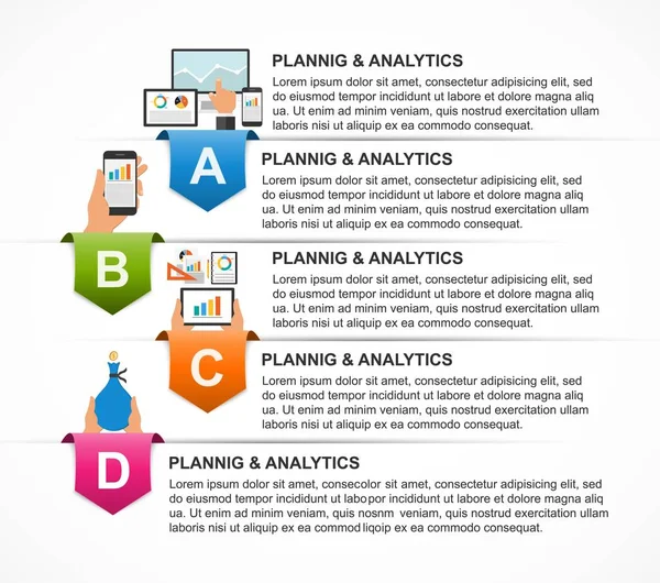 Modèle d'infographie pour les présentations professionnelles ou bannière d'information . — Image vectorielle