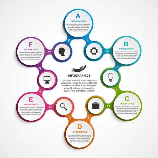 Infographic设计组织结构图模板. — 图库矢量图片