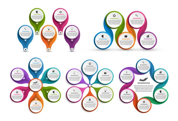 Koleksiyon bilgi grafikleri. Tasarım elemanları. İş sunumları veya bilgi afişi için bilgi grafikleri.