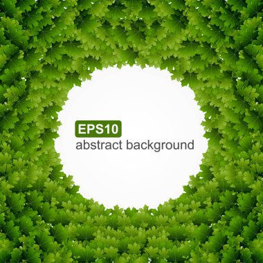 yeşil yaprakları ile vektör arka plan