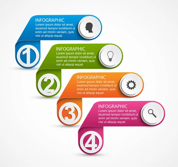 Modelo de infográficos de opções abstratas. Infográficos para apresentações de negócios ou banner de informações. — Vetor de Stock