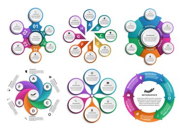 Koleksiyon bilgi grafikleri. Tasarım elemanları. İş sunumları veya bilgi afişi için bilgi grafikleri.