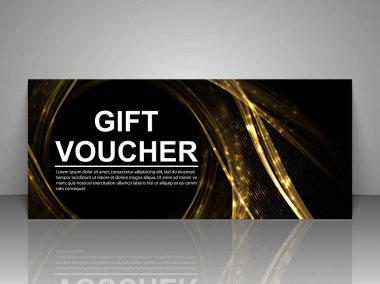 Hediye çeki şablonu. Vektör illüstrasyonu.