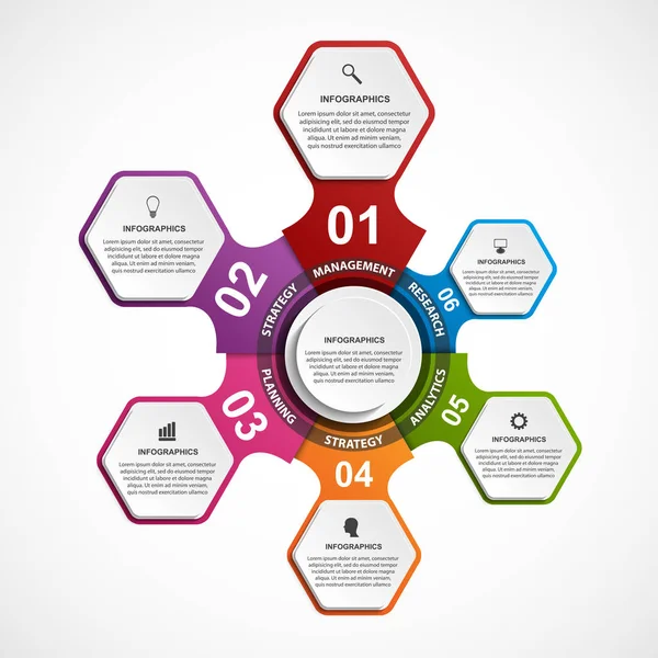 Abstrakcyjne opcje szablon infografiki. Infografika do prezentacji biznesowych lub baner informacyjny. — Wektor stockowy