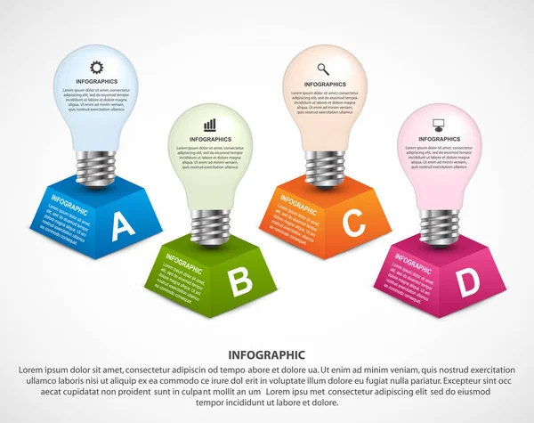 Abstraktní možnosti infografická šablona. Infographics for business presentations or information banner. — Stockový vektor