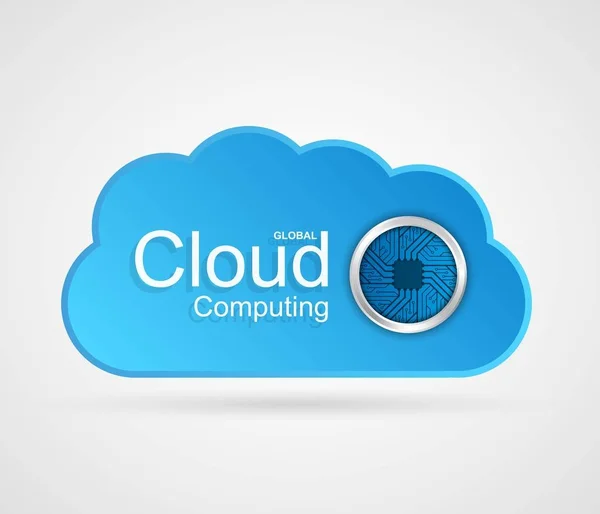 Conception de concept Cloud Computing. — Image vectorielle