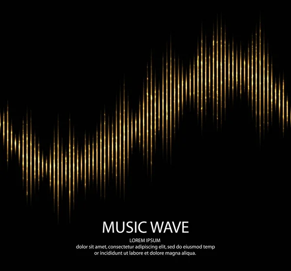Hanghullámok. Zene digitális hangszínszabályzás. Absztrakt világos futurisztikus háttér. Vektoros illusztráció. — Stock Vector