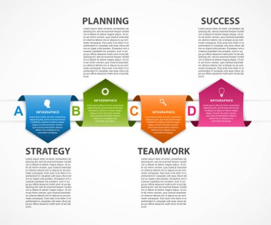 İş sunumları veya bilgi pankartları için bilgi şablonu.