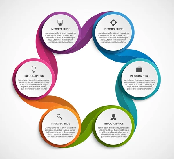 Abstract opties infographics sjabloon. Infographics voor zakelijke presentaties of informatiebanner. — Stockvector