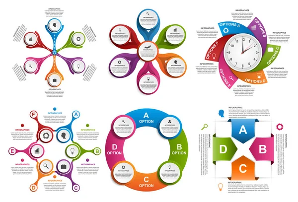 Uppsättning infographics. Designelement. Infografik för företagspresentationer eller informationsbanner. — Stock vektor