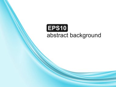 Soyut mavi dalga arkaplanı. Vektör illüstrasyonu.