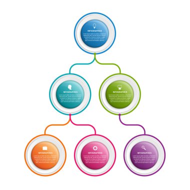 İş sunumları, bilgi afişi, zaman çizelgesi veya web tasarımı için bilgi tasarım şeması şablonu.