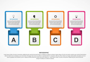 Bilgi grafikleri şablonu. İş sunumları veya bilgi afişi için bilgi grafikleri.