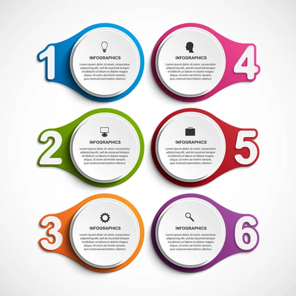 Sjabloon voor abstract opties infographics met getallen optie. Infographics voor bedrijfspresentaties of informatie banner. — Stockvector