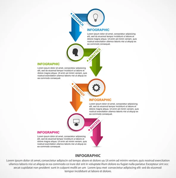 Abstrakta alternativ infographics mall. Infografik för företagspresentationer eller informationsbanner. — Stock vektor