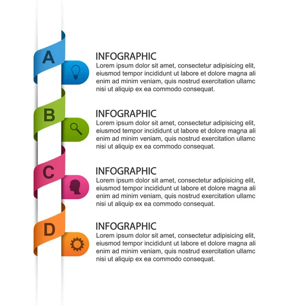 Infografische Vorlage für Geschäftspräsentationen oder Informationsbanner. — Stockvektor