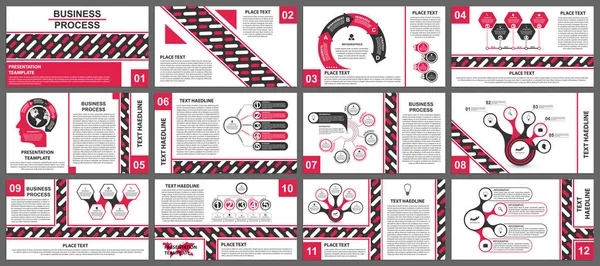 Modelos de apresentação de negócios. Elementos modernos do infográfico. Pode ser usado para apresentações de negócios, folheto, banner de informações e design de capa de brochura. —  Vetores de Stock