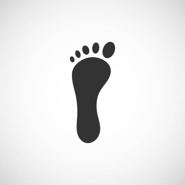 Tasarımınız için ayak izi. Web siteleri için düz simgesi.