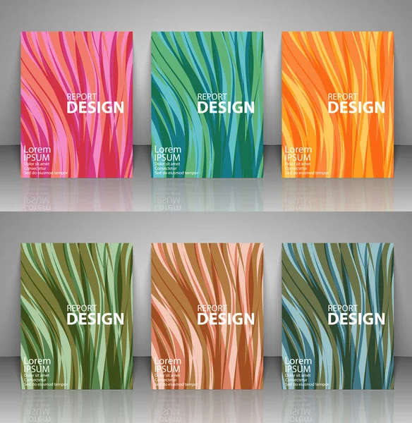 Brochure avec fond coloré futuriste. Rapport, dépliant, plan d'entreprise, modèle de présentation format A4. Fonds multicolores abstraits. Illustration vectorielle . — Image vectorielle