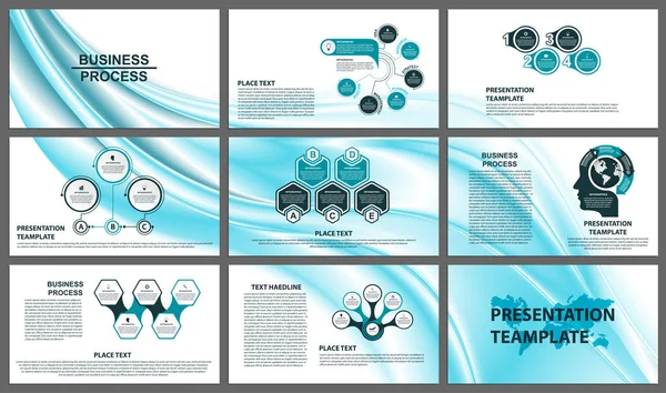 Modelos de apresentação de negócios. Elementos modernos do infográfico. Pode ser usado para apresentações de negócios, folheto, banner de informações e design de capa de brochura. —  Vetores de Stock