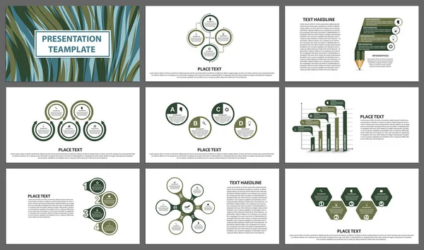 Modelos de apresentação de negócios. Elementos modernos do infográfico. Pode ser usado para apresentações de negócios, folheto, banner de informações e design de capa de brochura. —  Vetores de Stock