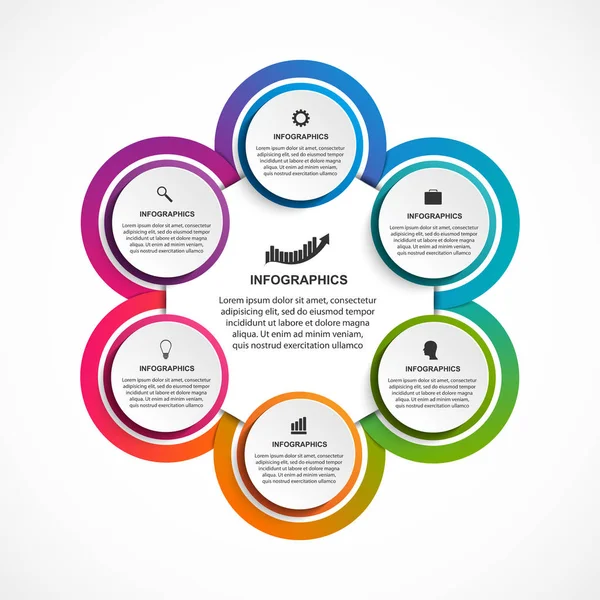 Modelo de infográficos de opções abstratas. Infográficos para apresentações de negócios ou banner de informações. — Vetor de Stock