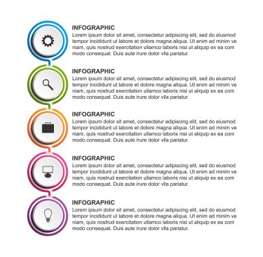 İş seçenekleri infographics, zaman çizelgesi, tasarım şablonu için iş sunumları veya bilgi başlığı.