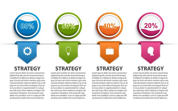 Plantilla de infografía. Infografías para presentaciones de negocios o banner informativo. — Archivo Imágenes Vectoriales