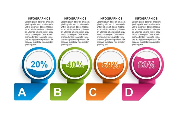 Alternativ infographics mall. Infografik för företagspresentationer eller informationsbanner. — Stock vektor