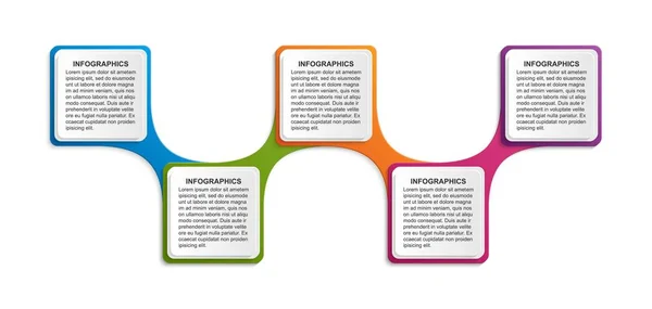 Infografía abstracta en forma de metabolismo. Elementos de diseño. — Vector de stock