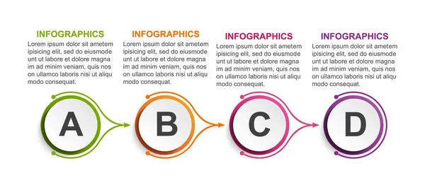 Options abstraites infographie modèle. Infographies pour présentations professionnelles ou bannière d'information. — Image vectorielle