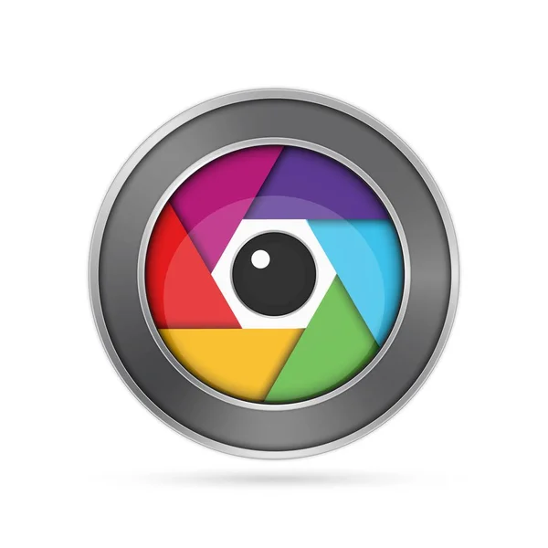 Camera lens icon. — Stock Vector