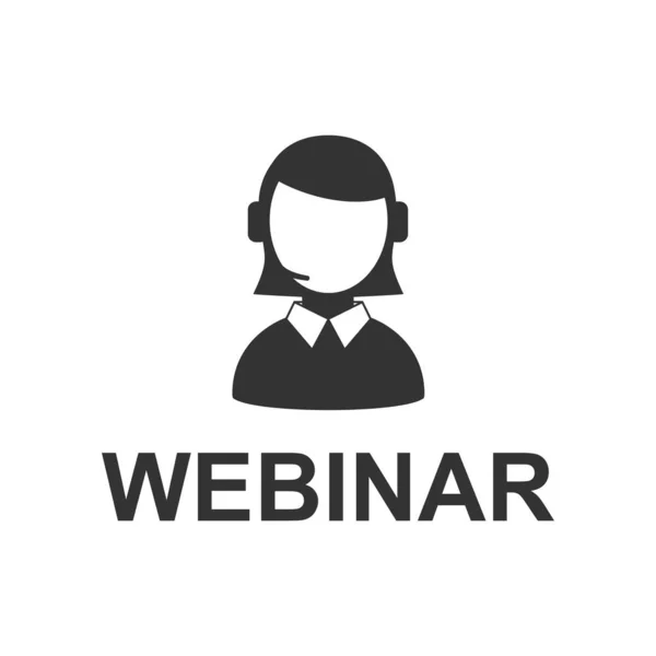 Webinar flaches Symbol. Online-Bildung. — Stockvektor